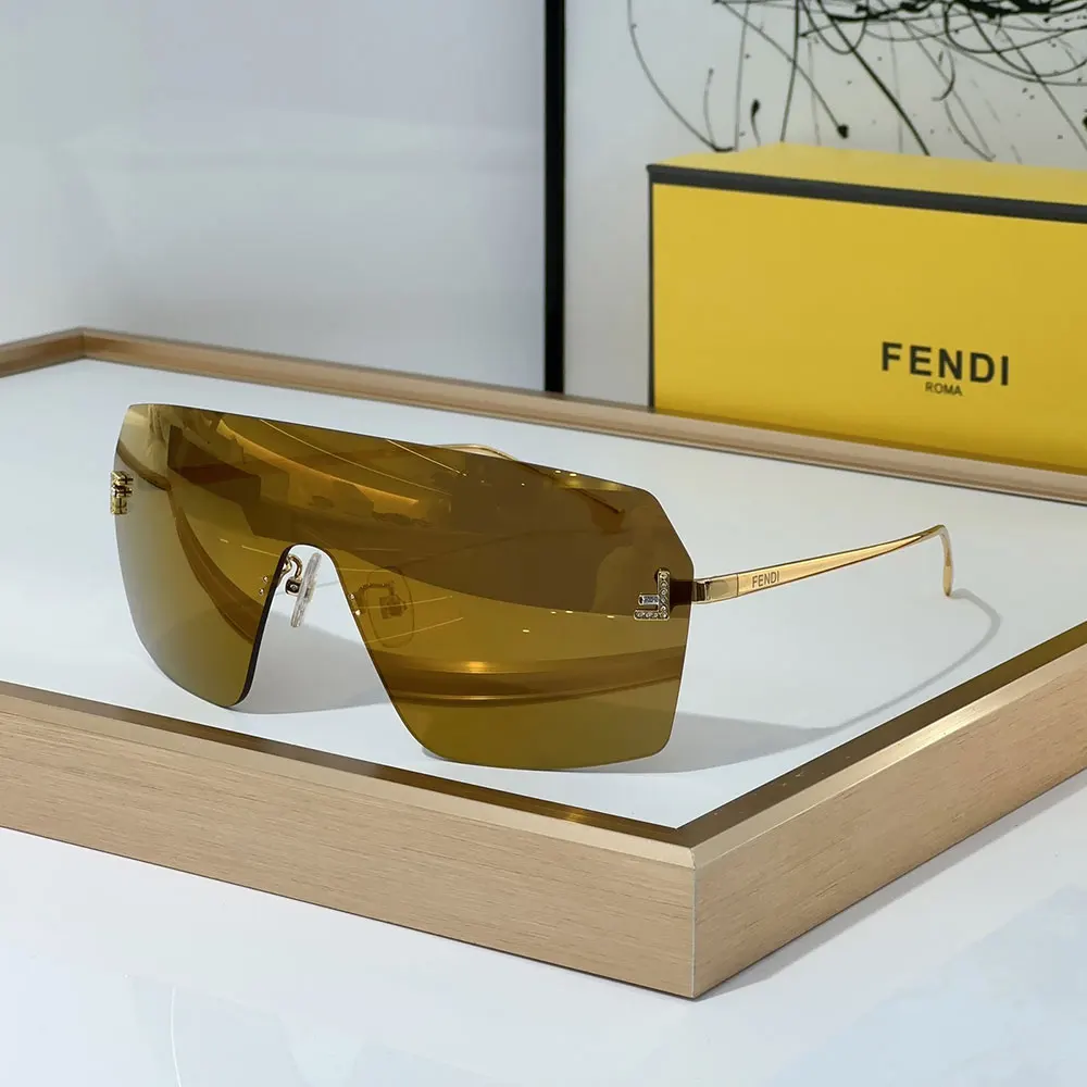 Fendi Aviator Rimless Sunglasses