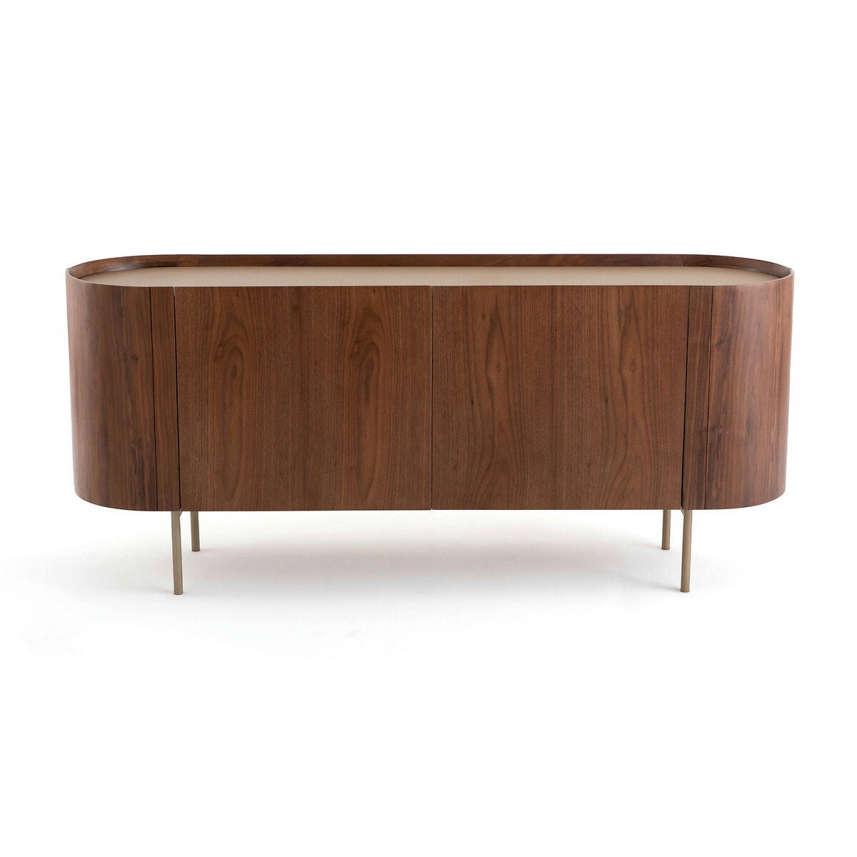 Buffet enfilade noyer et cuir Aslen