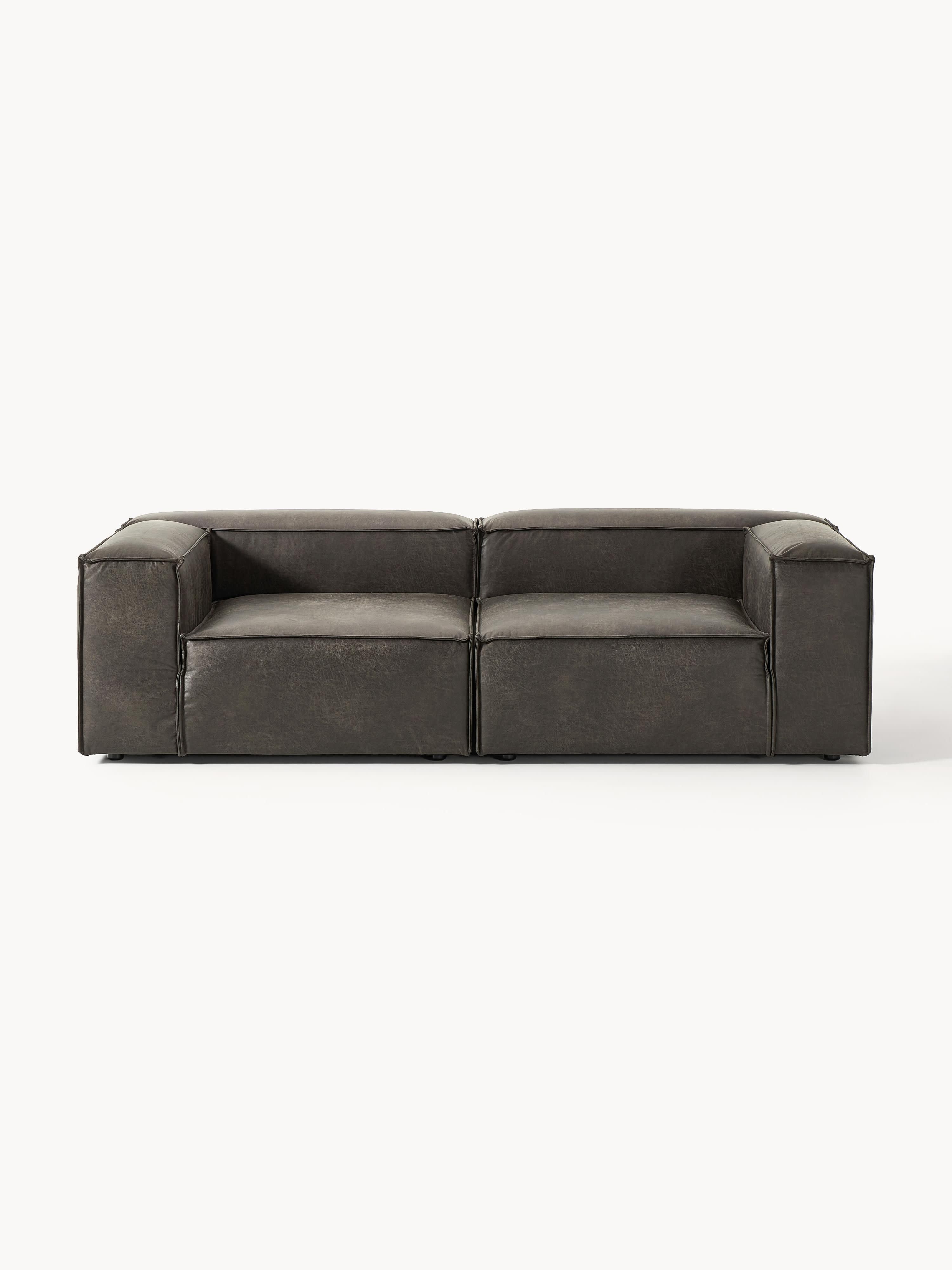 Modulares Sofa Lennon (3-Sitzer) aus recyceltem Leder