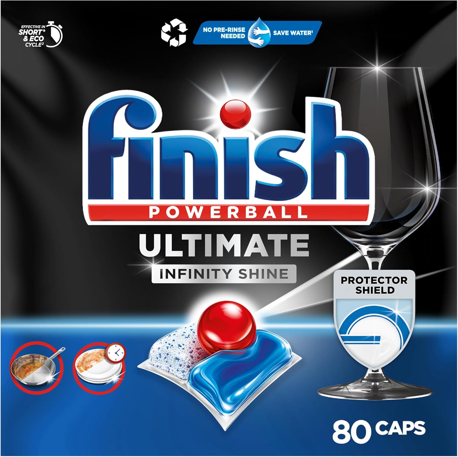 Finish Ultimate Infinity Shine Dishwasher Tablets - Dishwasher Tablets for Deep Cleaning