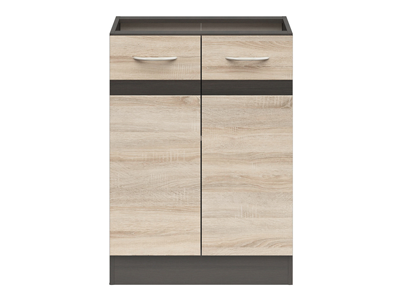 Szafka kuchenna dolna Junona Line 60 cm dwudrzwiowa dąb sonoma
