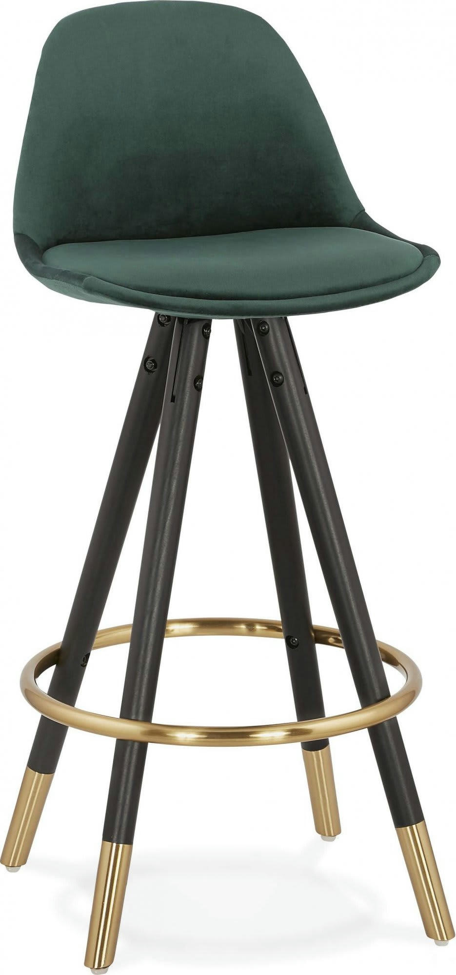 CARRY MINI - Tabouret de bar Tissu Vert H. assise 65 cm rembourré