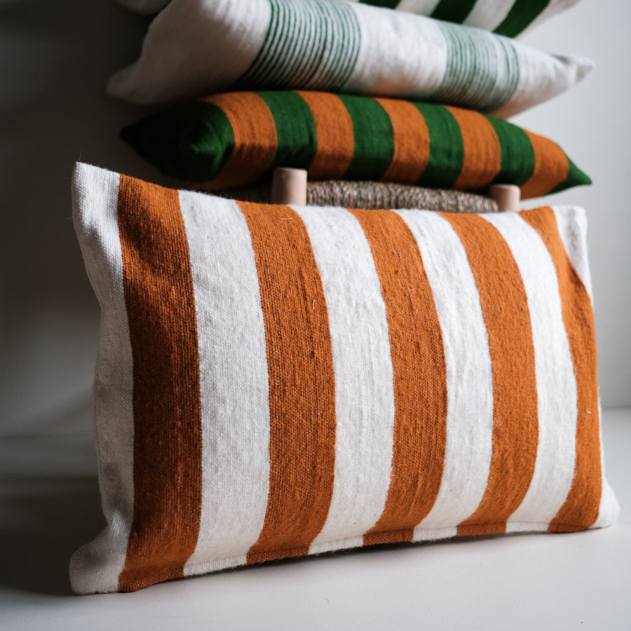 Household Hardware - kussen- Mosterd - Brede streep