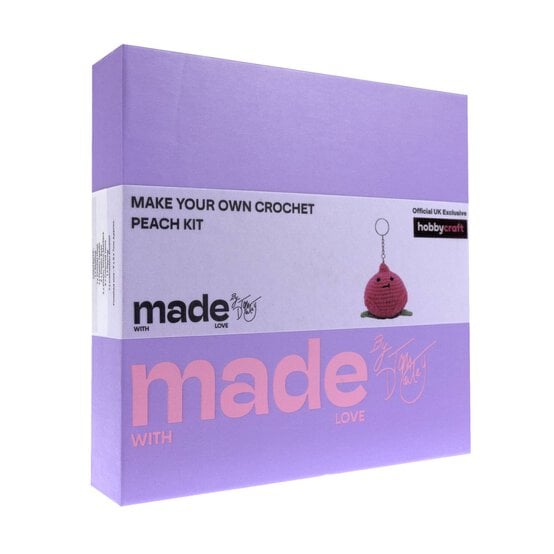 Made With Love Peach Crochet Keychain Kit