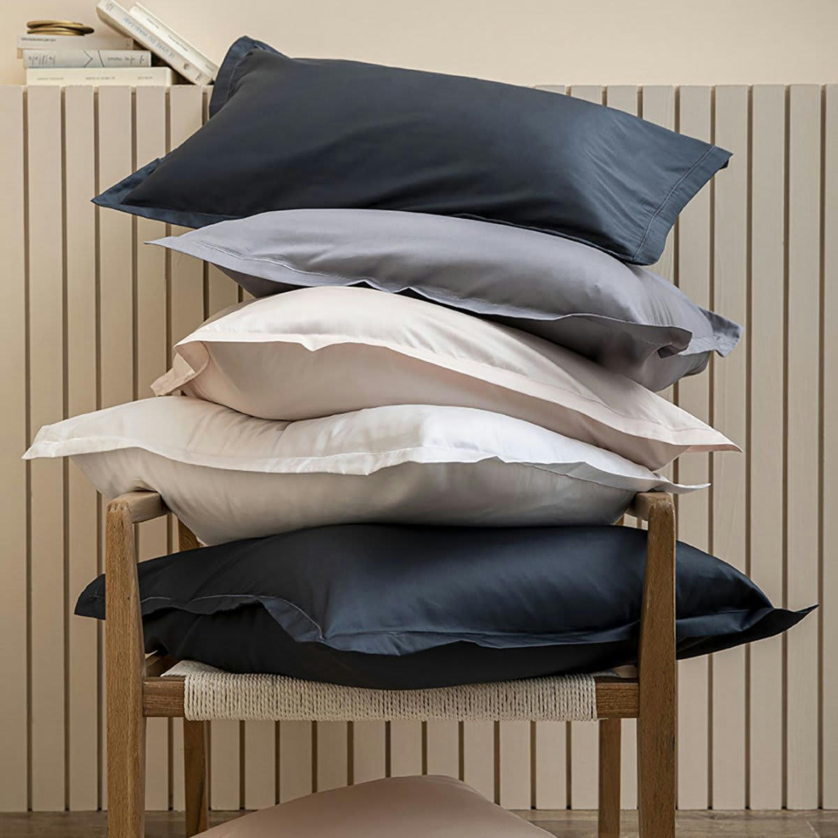 ECLAT - Taie d'oreiller coton poudre 65x65 cm