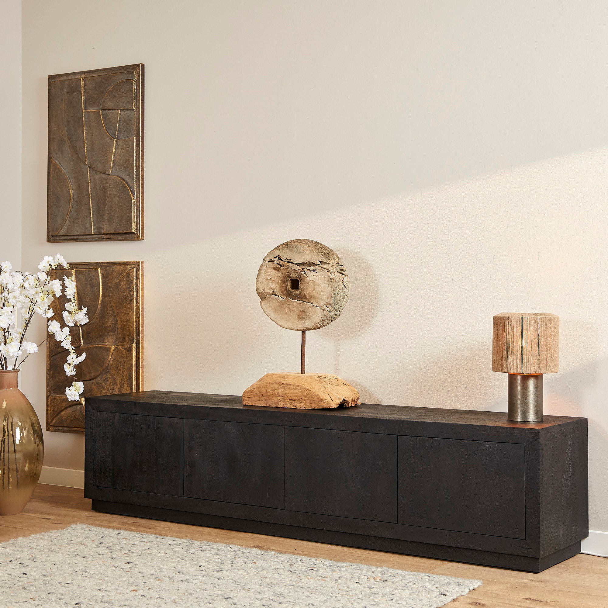 Starfurn tv meubel Brussel - zwart - 42x200x46cm