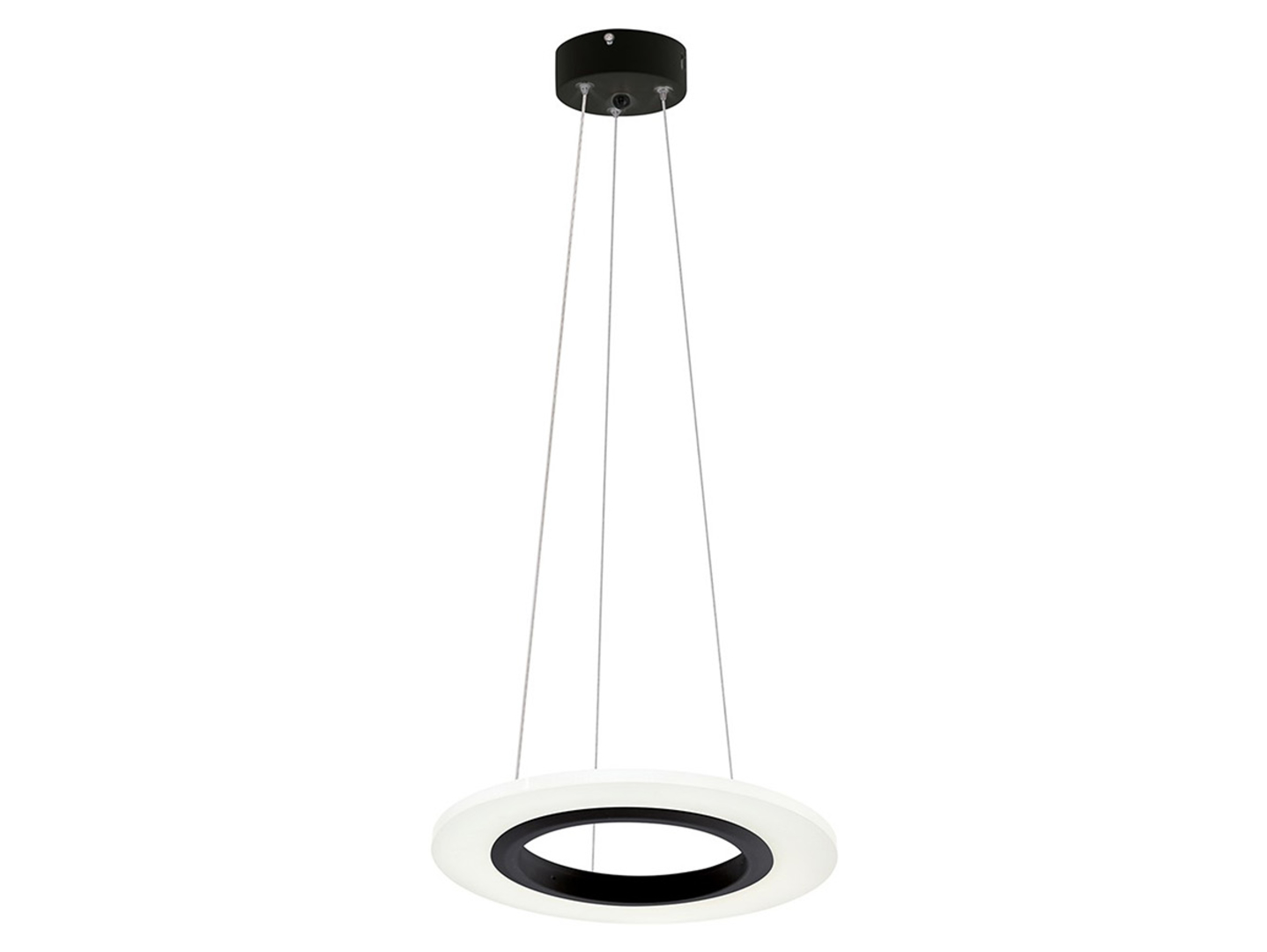 Lampa wisząca Cosmo LED metalowa biało-czarna