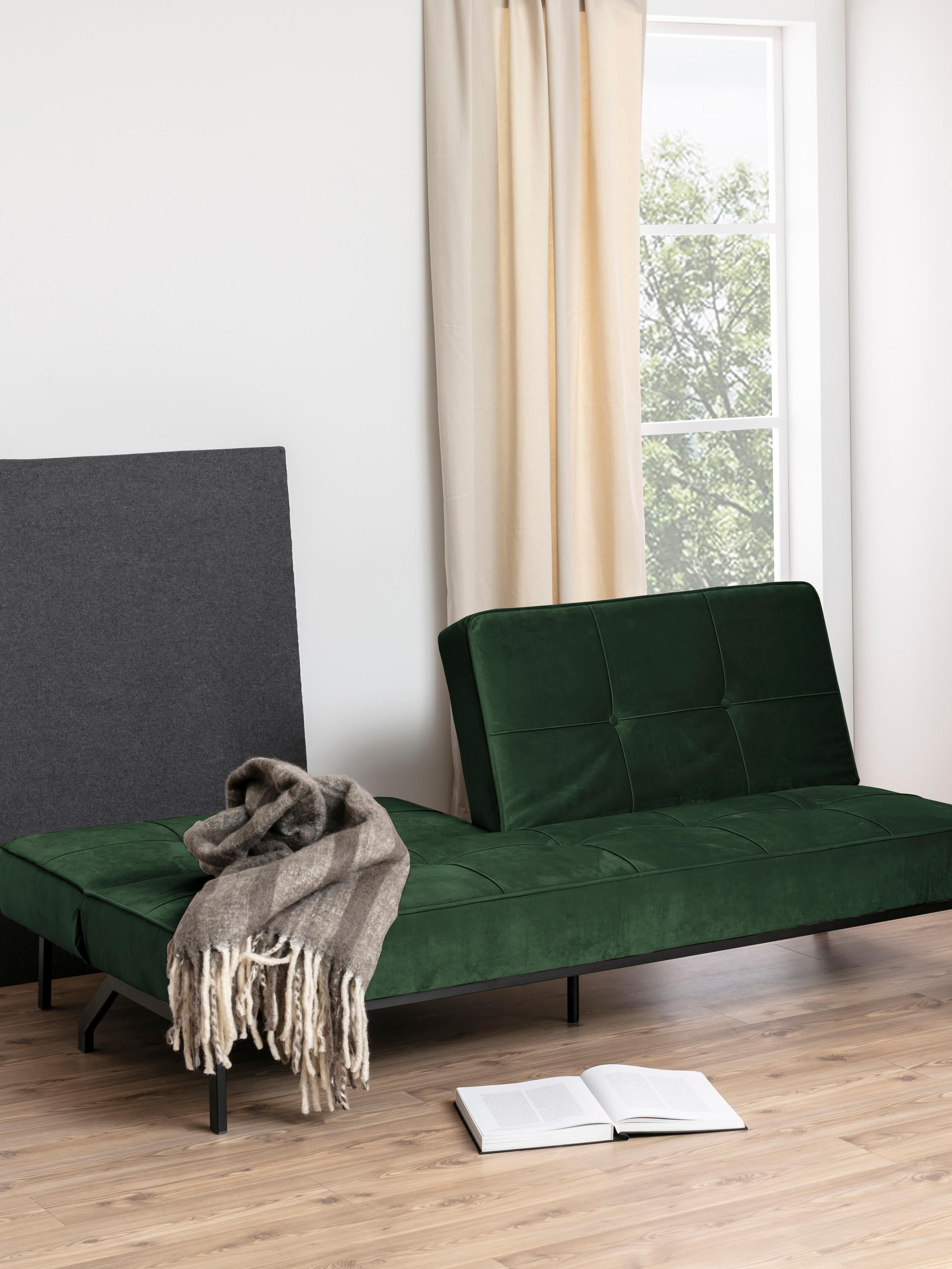 Samt-Schlafsofa Perugia (3-Sitzer)