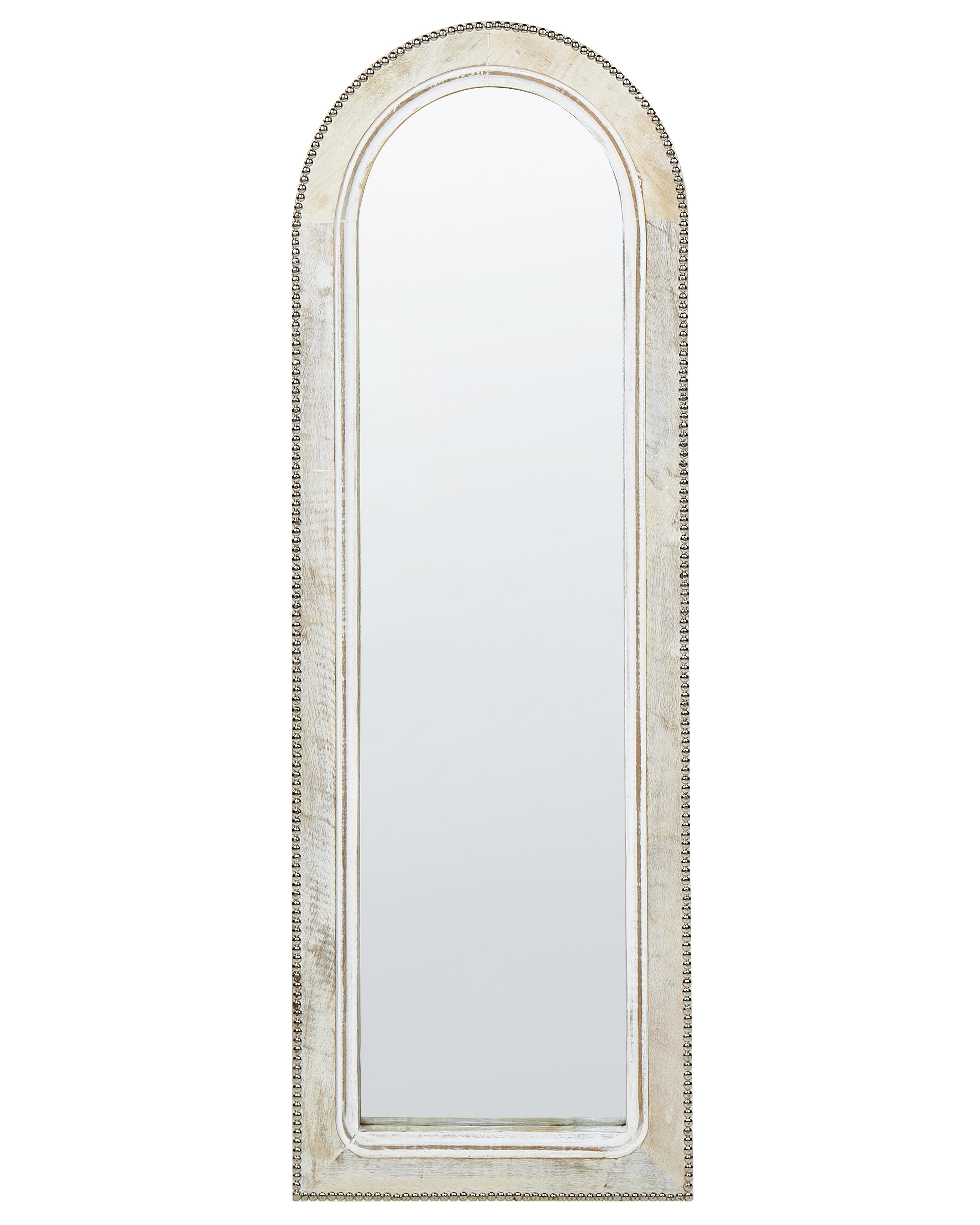 Wall Mirror SARRY 31 cm 91 cm Mango Wood White