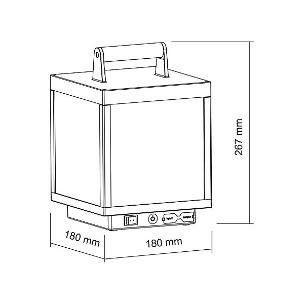 Lanterne à visière LED Corten alimentée par batterie 5W, IP54
