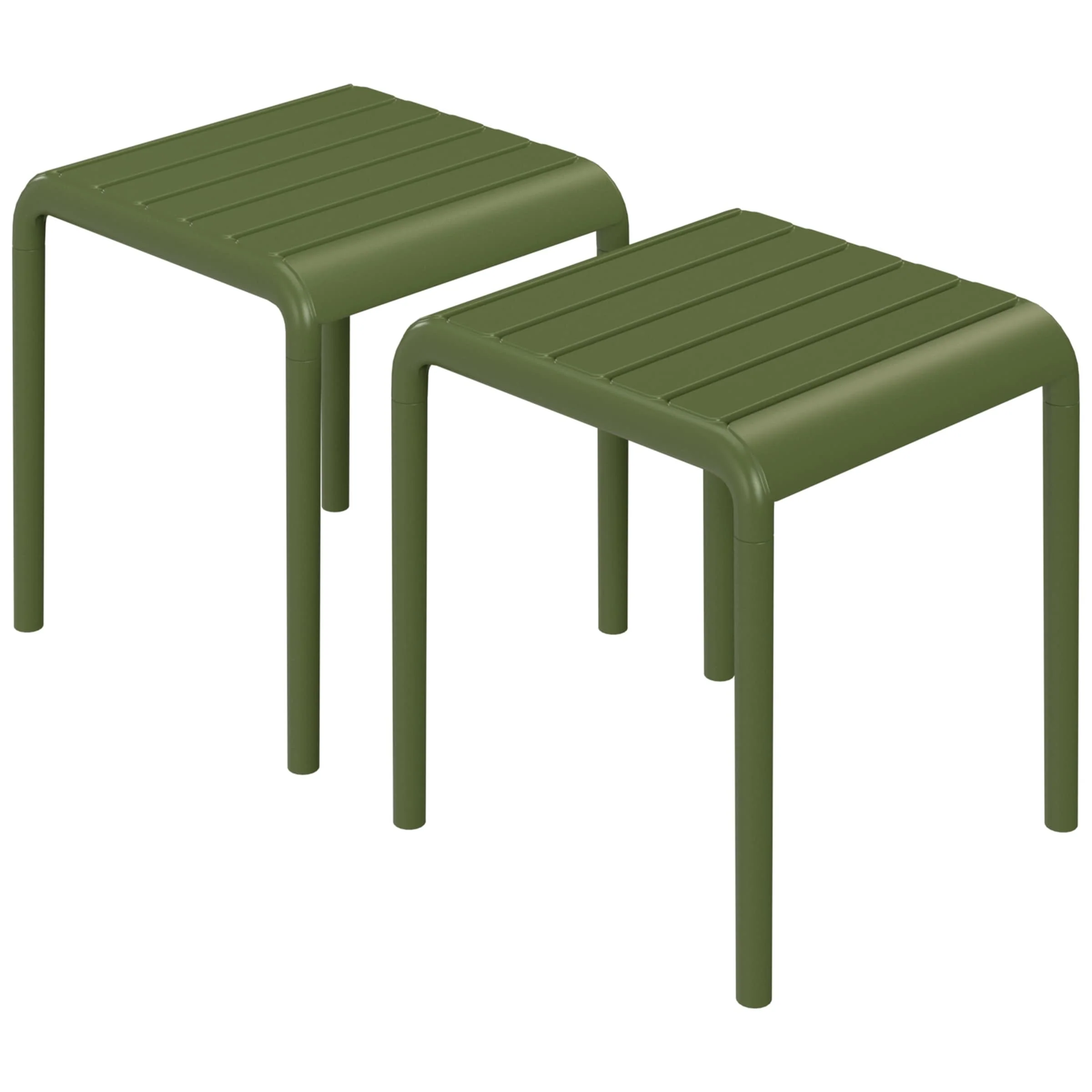 Frond and Form Square Outdoor Side Table (Set of 2)