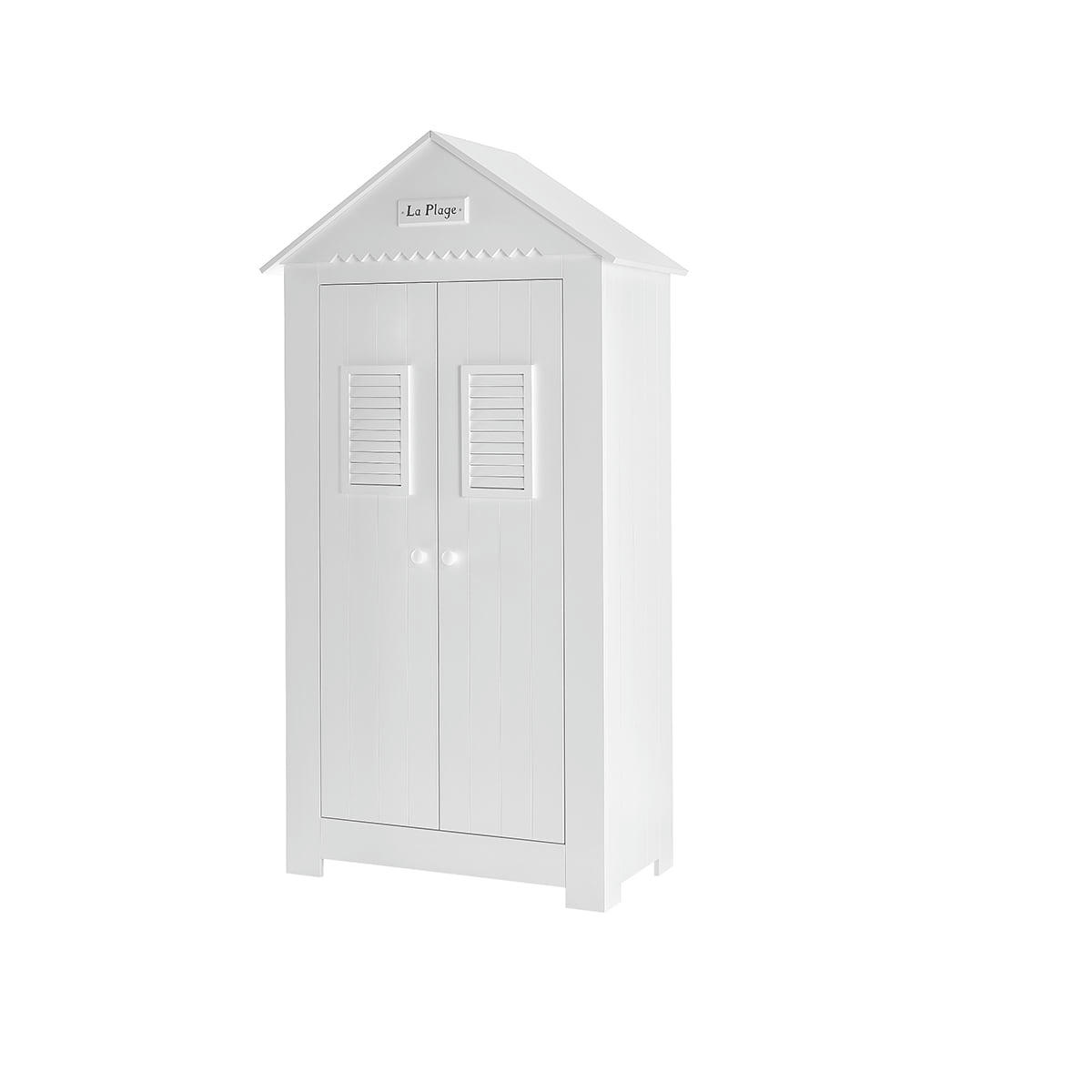 MARSYLIA - Armoire 2 portes haute blanc