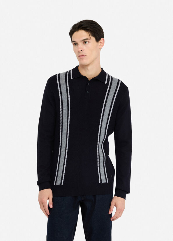 Polo in maglia 100% lana