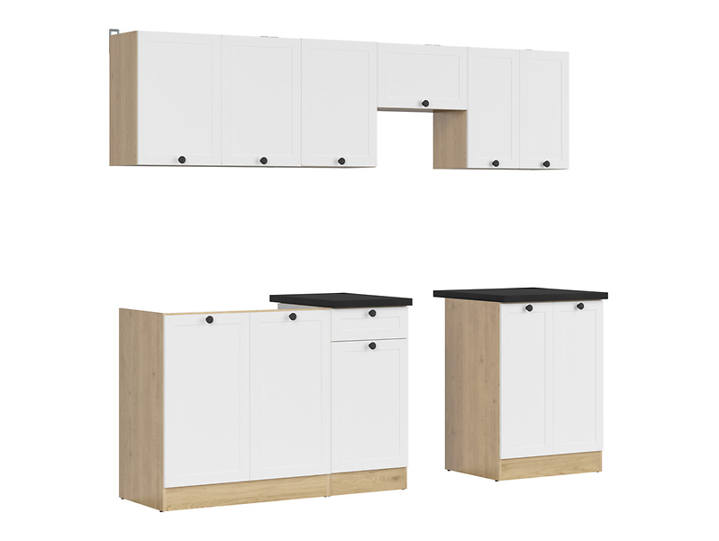 Komplet kuchenny Junona Line 240 cm biały z blatem