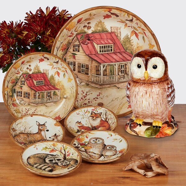 Certified International Pine Forest 10.5-inch Dinner Plates, Set of 4