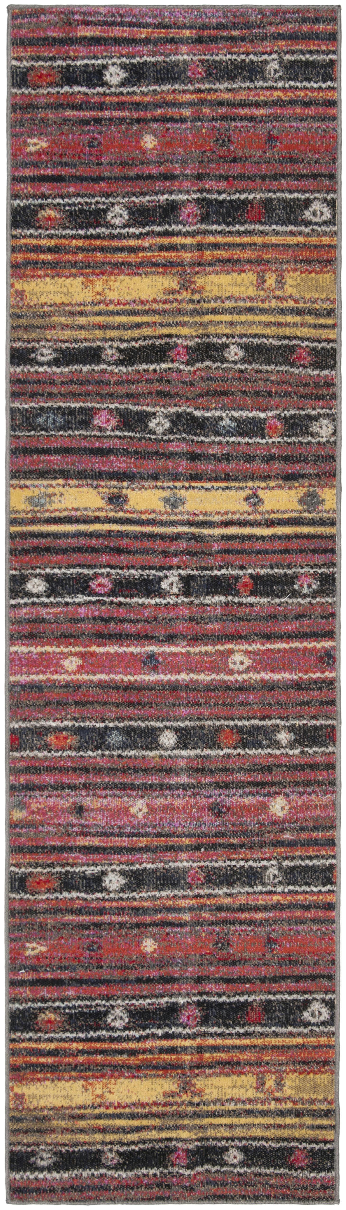 MONTAGE - Tapis interieur & exterieur en rouille & multi, 69 x 244 cm