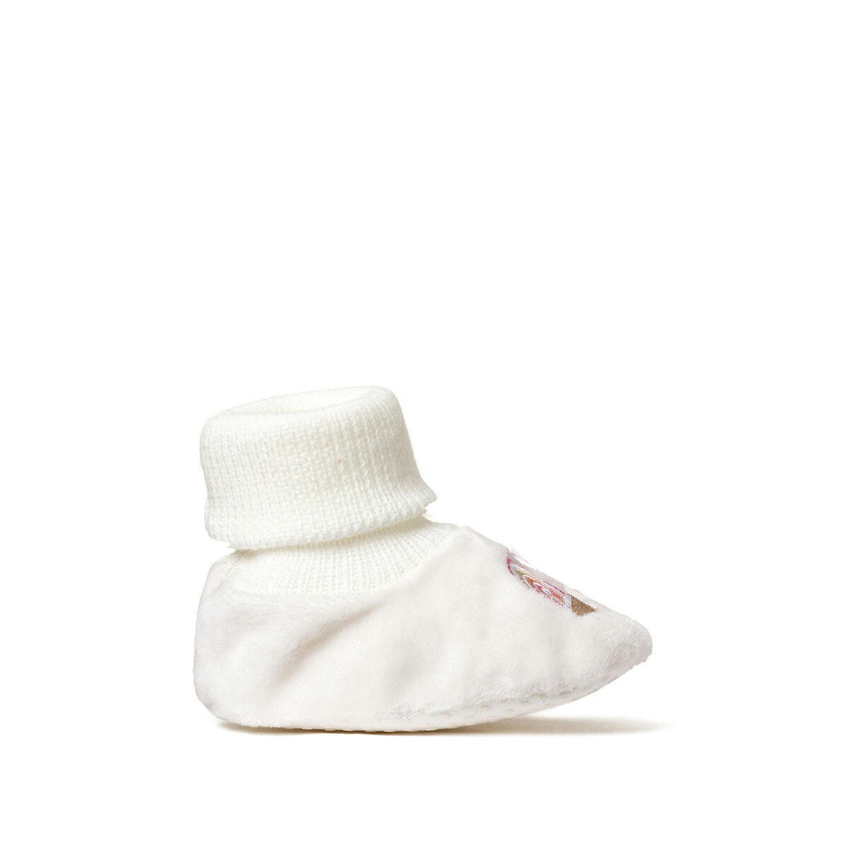 Chaussons-chaussettes brodés en velours