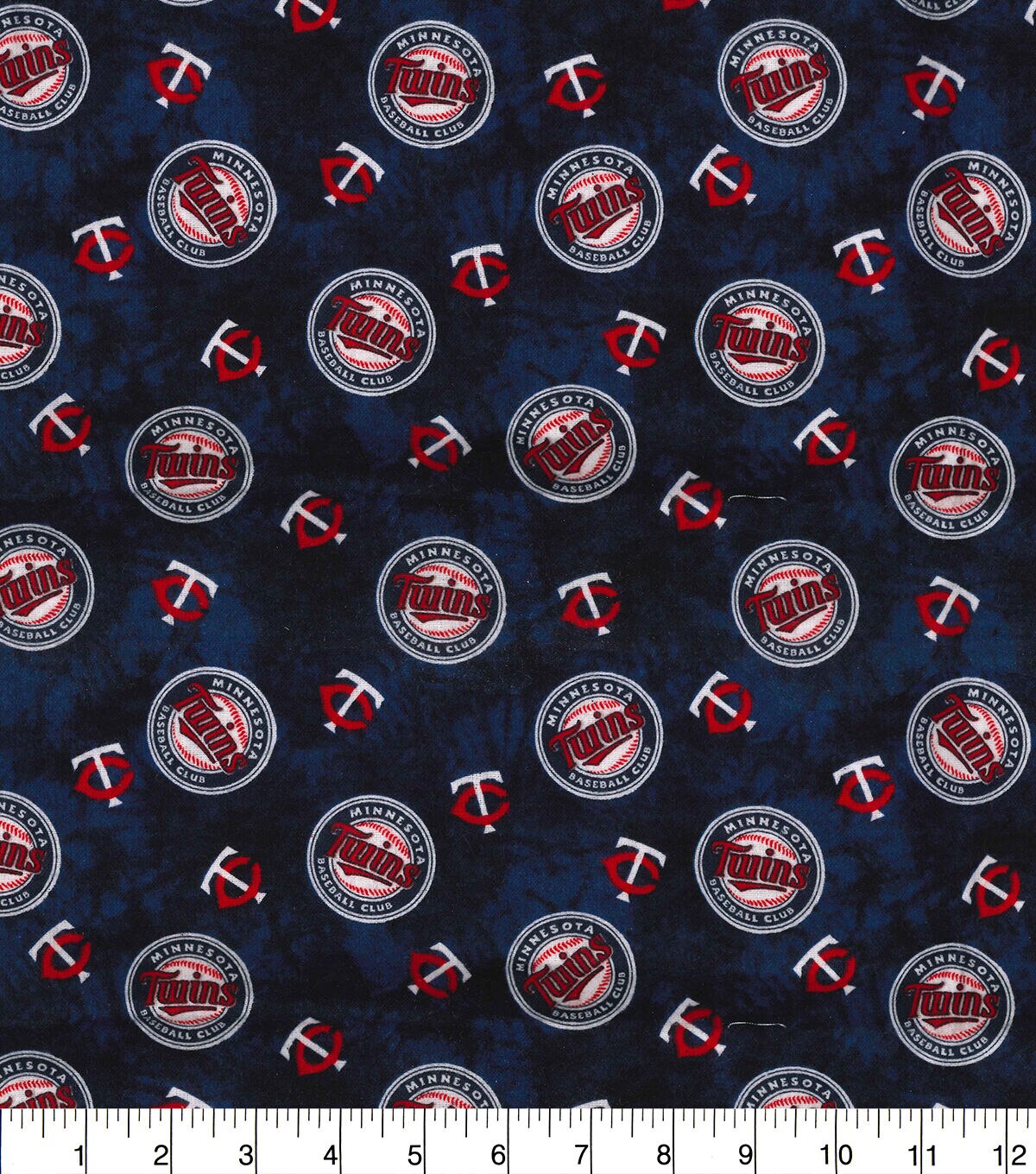 Fabric Traditions Minnesota Twins MLB Tie Dye Flannel Fabric