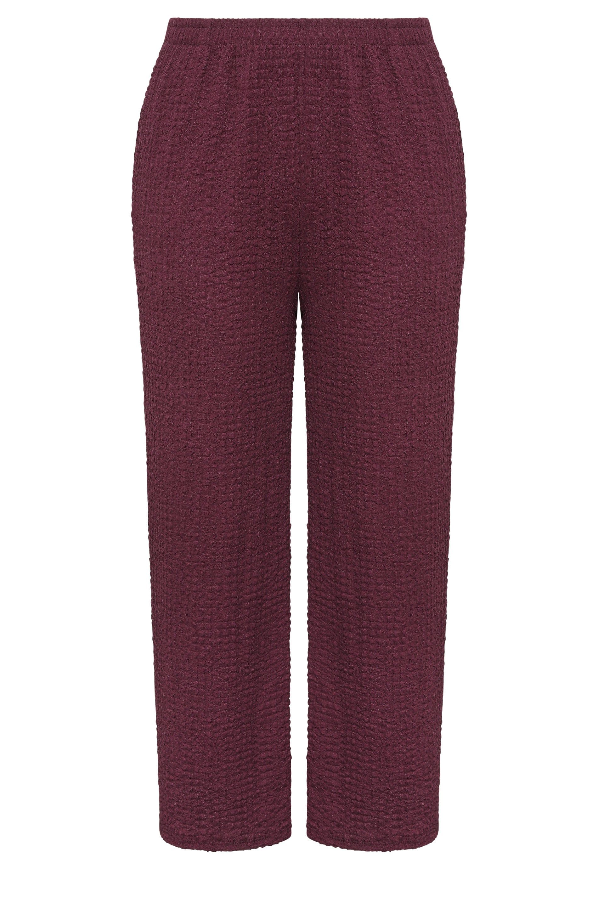 Yours Bubble Textured Wide Leg Trousers