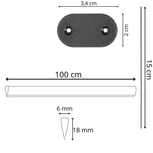 Osłona PVC maskująca 300x100 cm na balkon, taras, ogrodzenie zestaw profile
