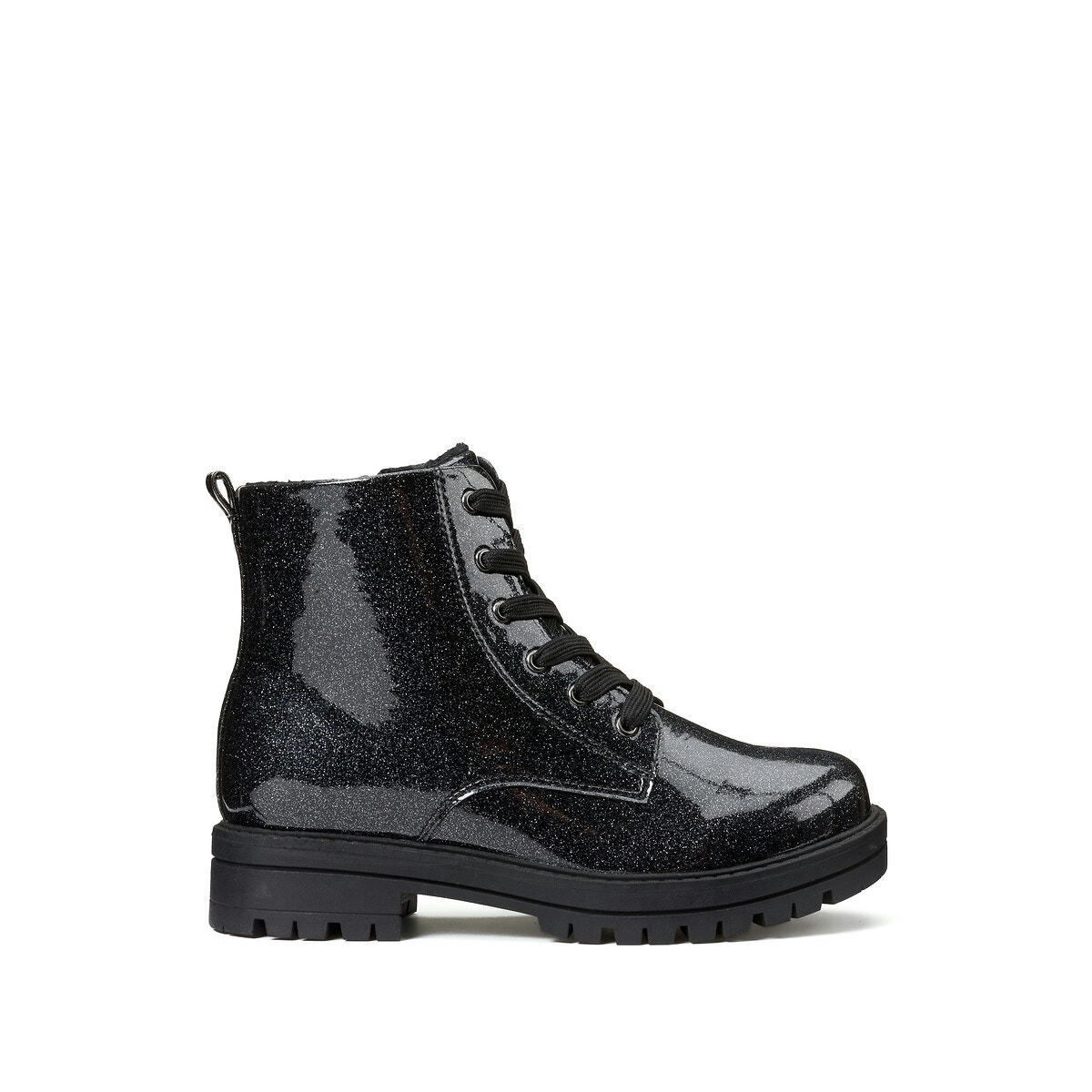 Bottines zippées et à lacets pailletées