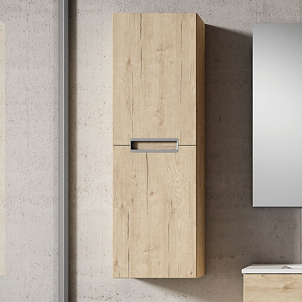 Meuble d'appoint de salle de bain VOLARE 35x27 cm finition CHÊNE mat à suspendre Kibath