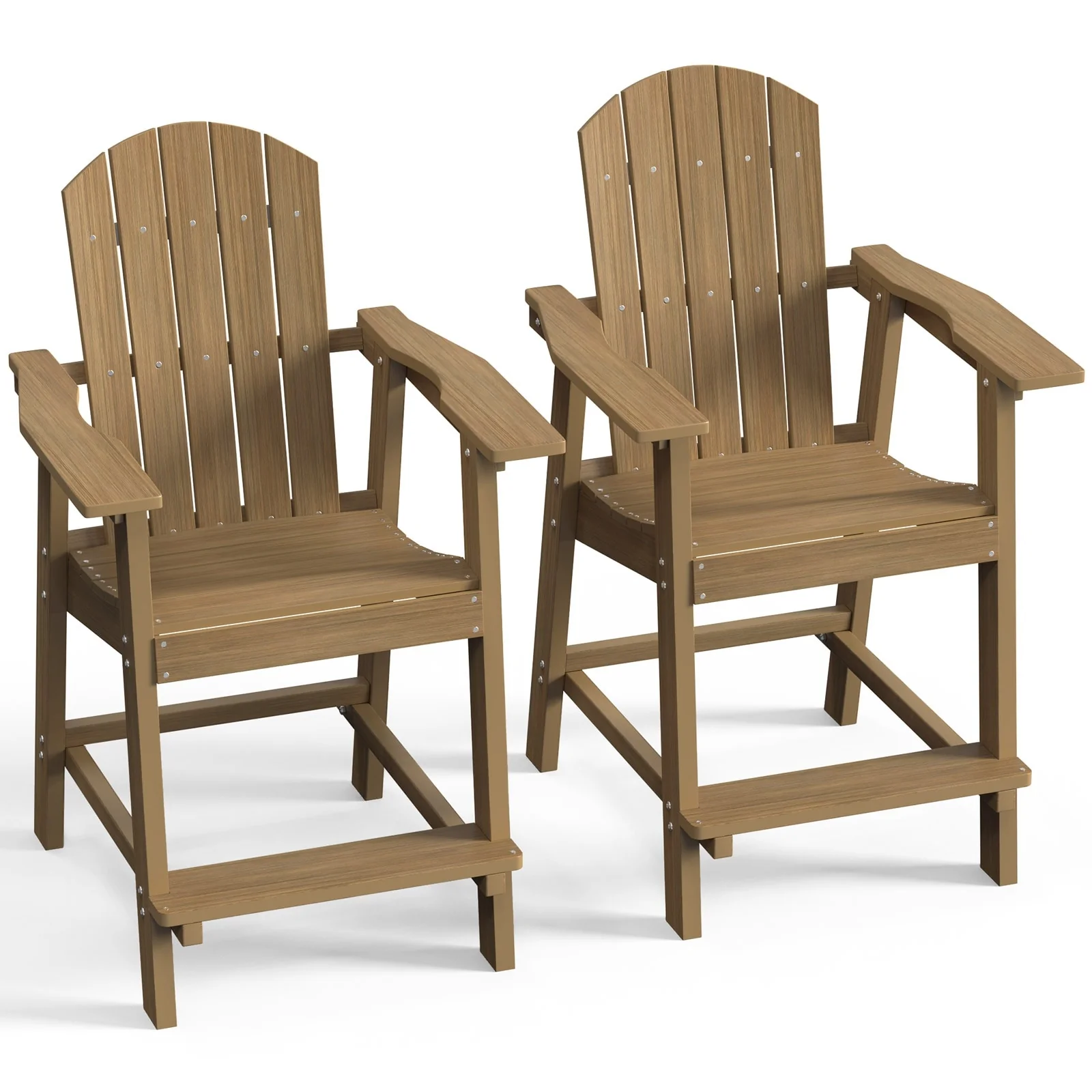 Moasis Tall Adirondack Chair Set of 2 Outdoor Patio Adirondack Barstools