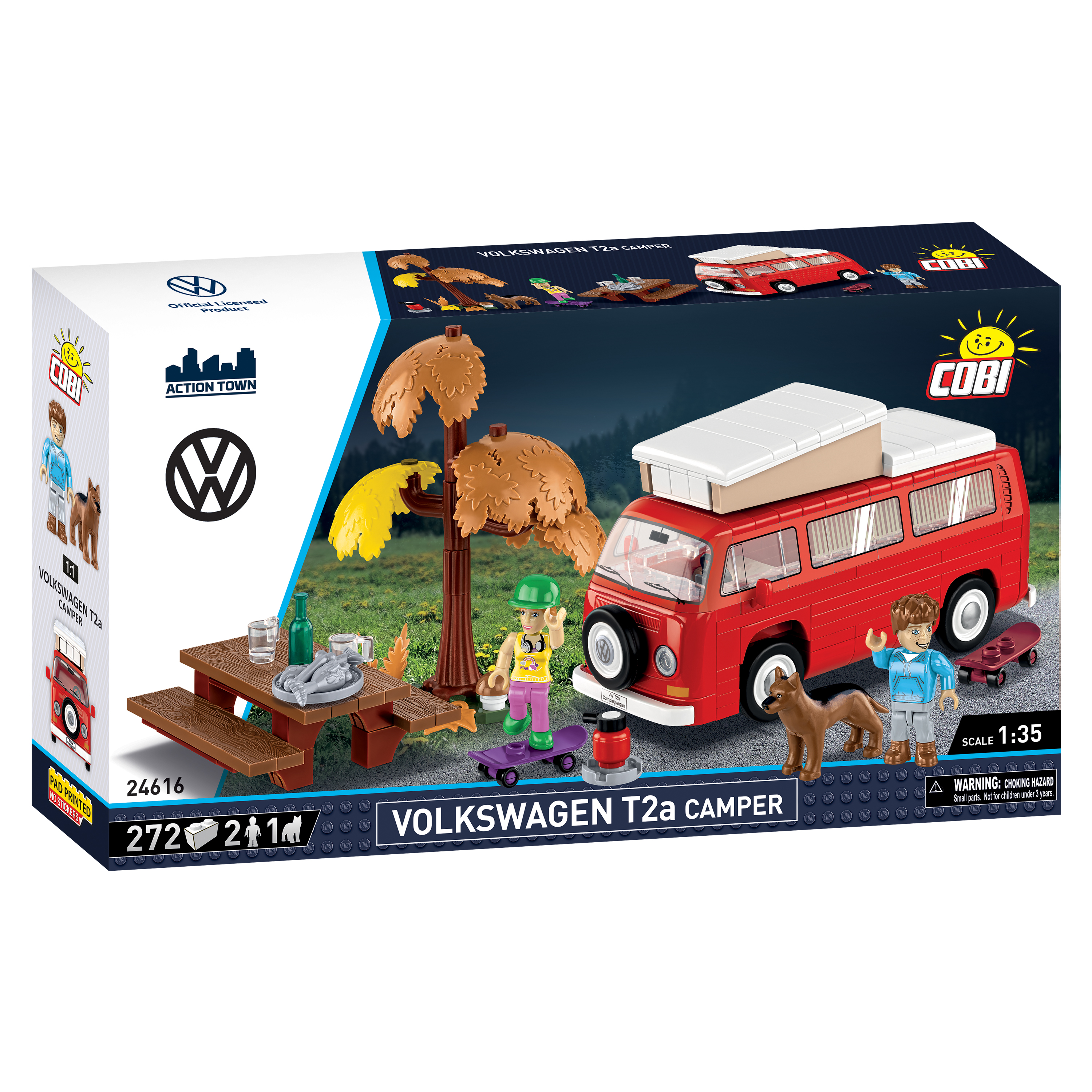 COBI Red Volkswagen T2a Camper Set 1:35