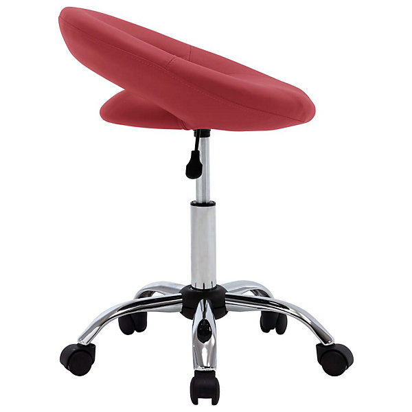 Chaise de travail roulante Rouge bordeaux Similicuir vidaXL