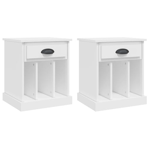 NNEVL Bedside Cabinets 2 pcs White 43x36x50 cm