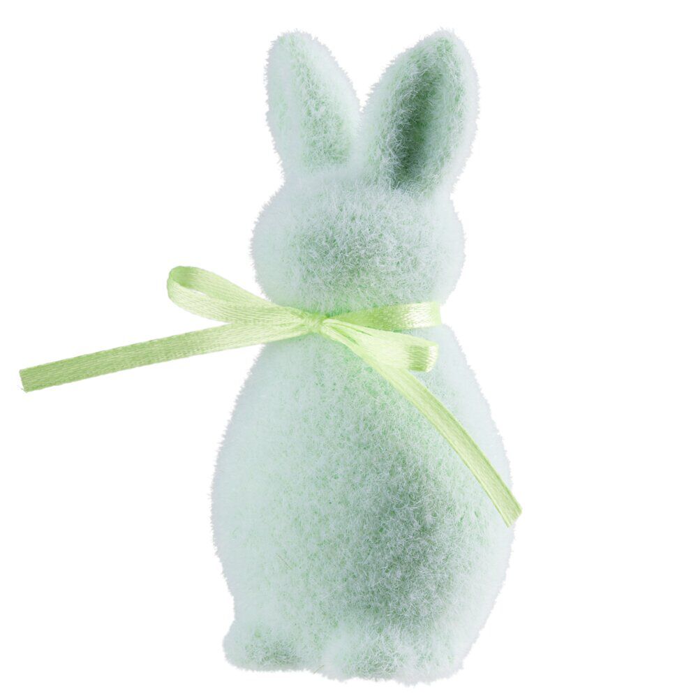 Figurine à poser lapin en mousse et velours pastel H10cm (4 modèles)