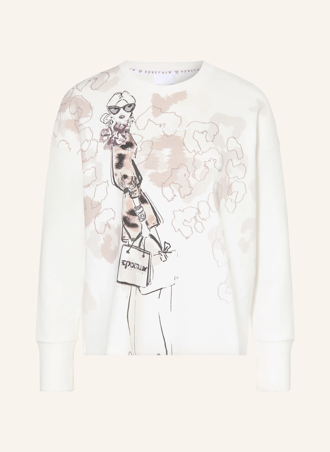 SPORTALM Sweatshirt mit Plissees im Materialmix