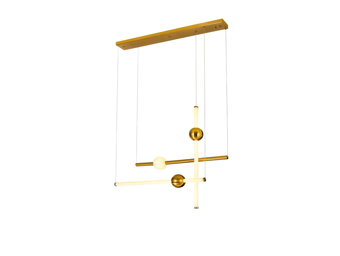 Lampa wisząca Halling LED stalowa złota