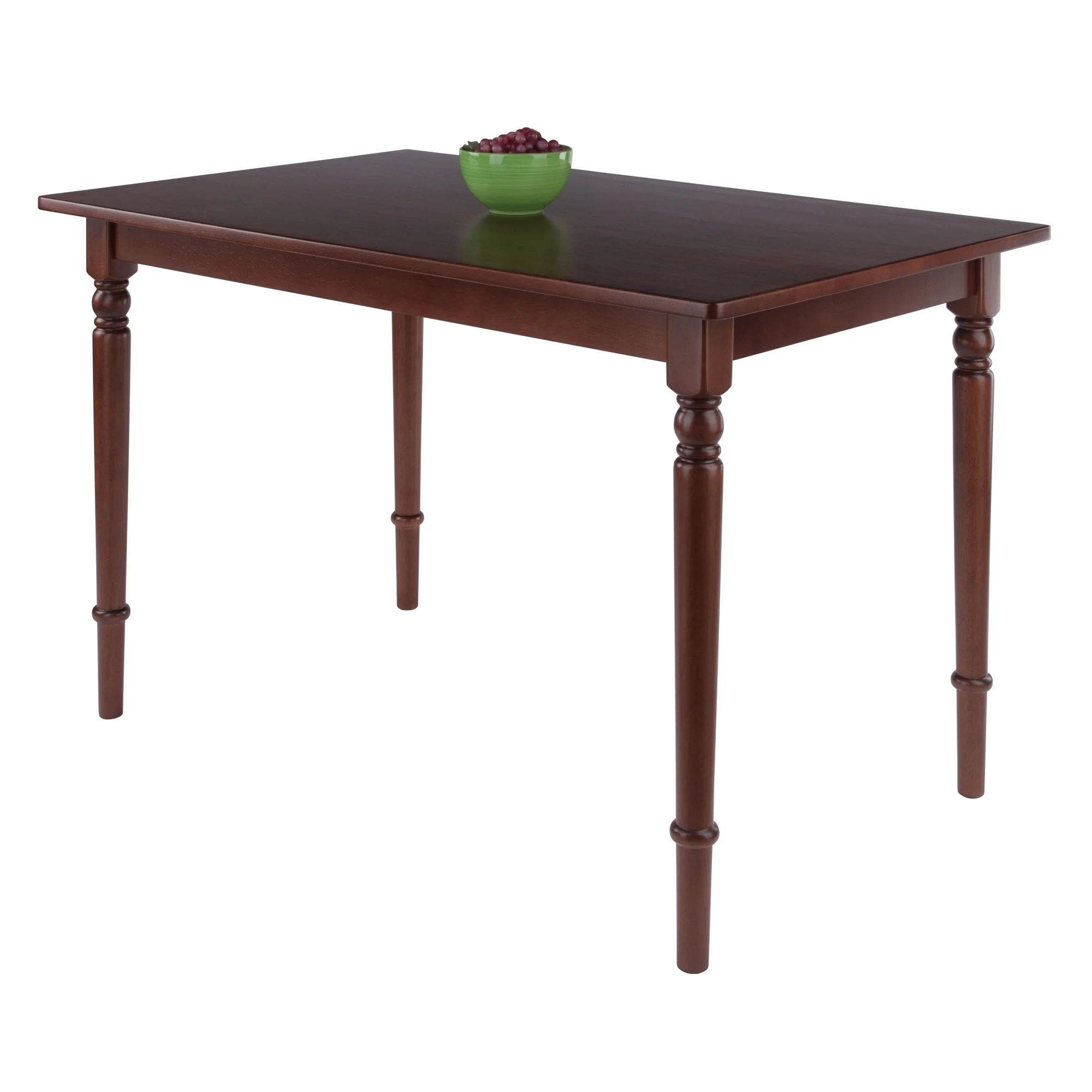 Rectangle Dining Table with Turned Legs - 47.25 - Walnut Brown