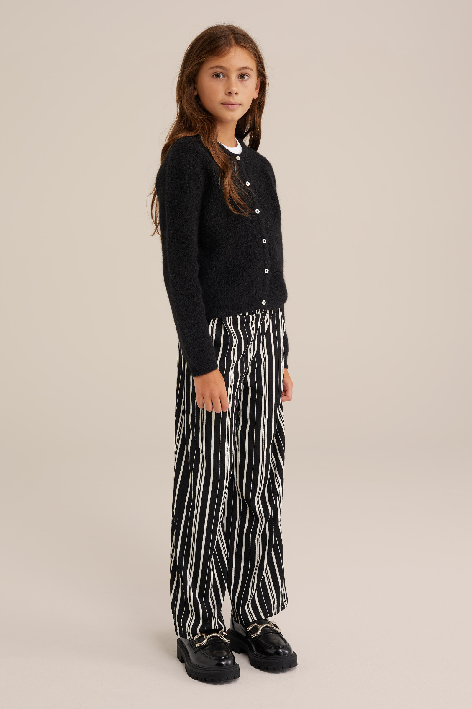 Meisjes straight fit broek met dessin