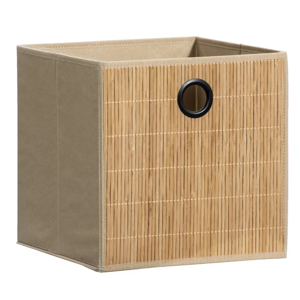 Opbergbox Kenzi bamboe - naturel - 31x31x31 cm