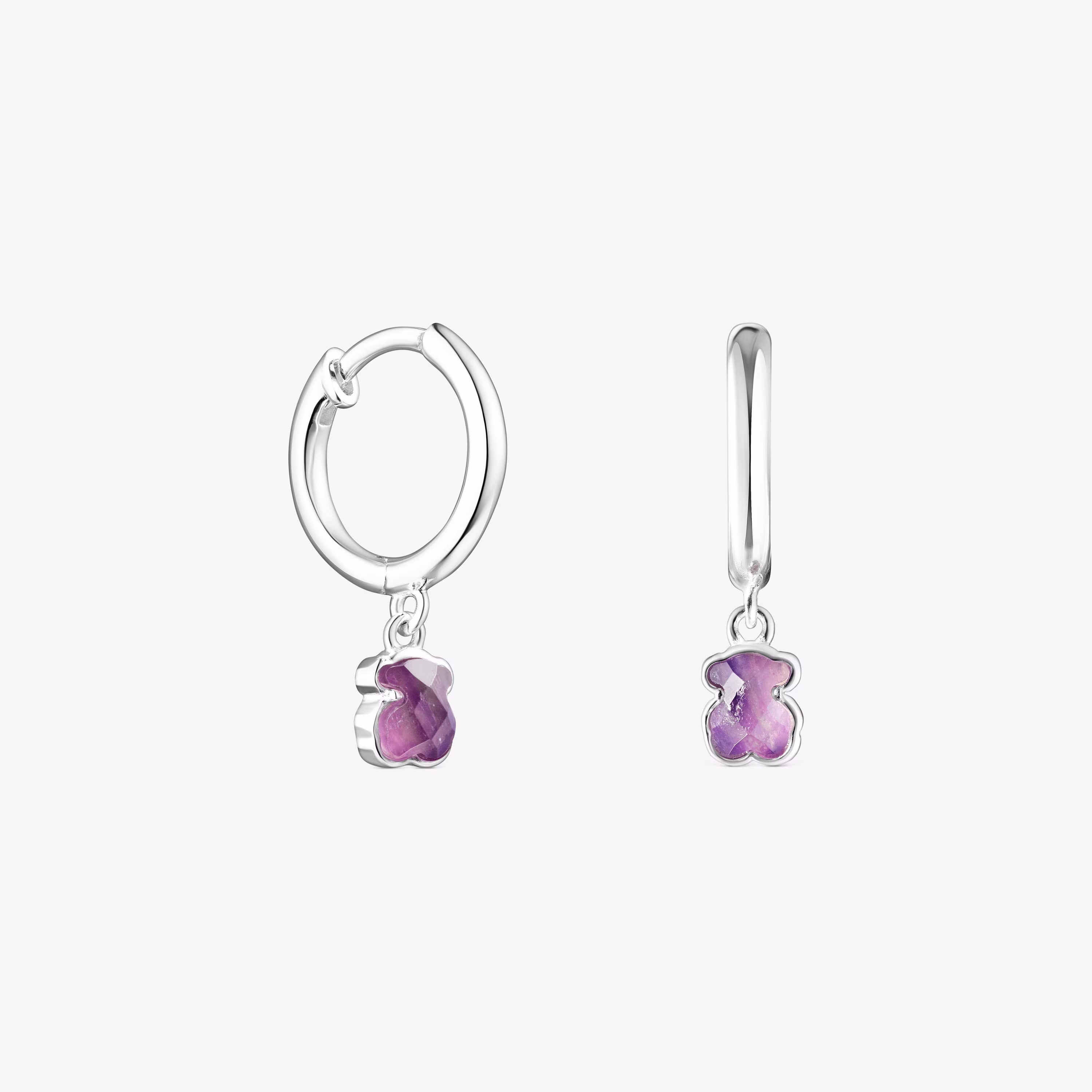 Pendientes de plata y amatista Cool Color