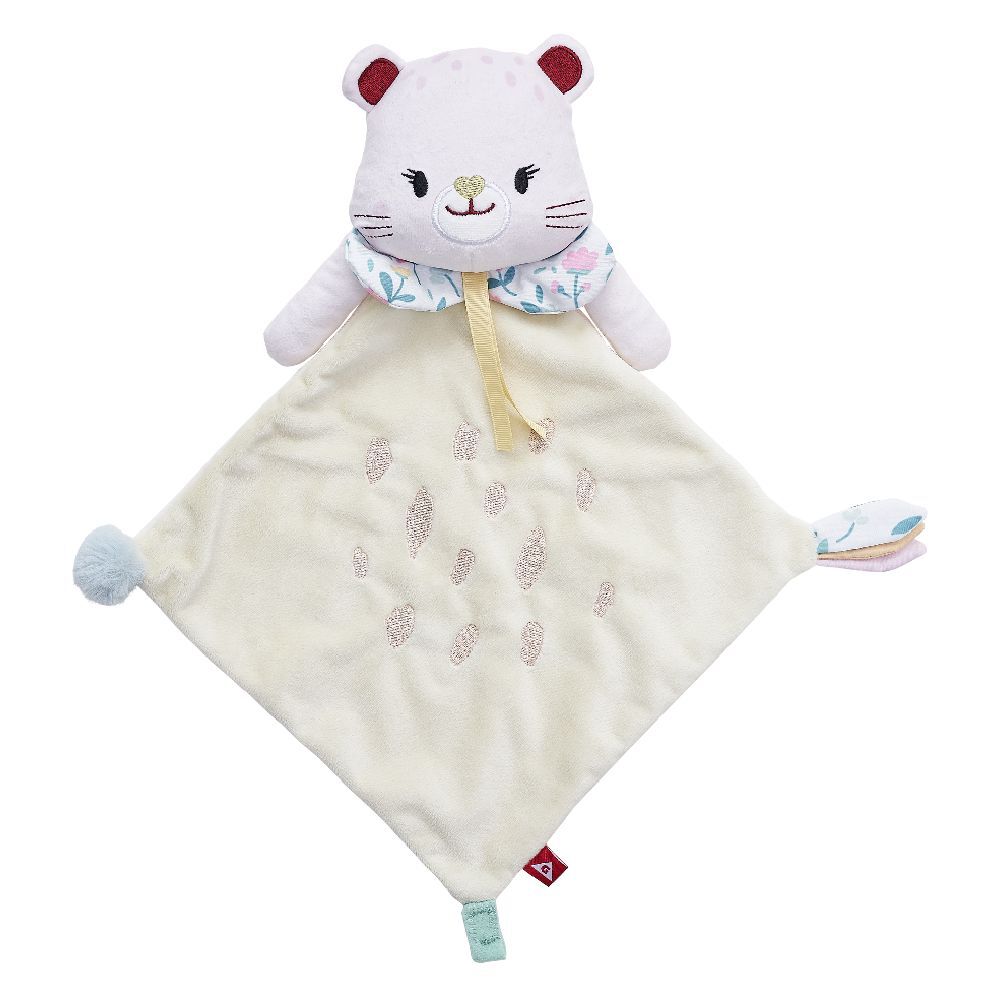 Doudou hochet guépard beige