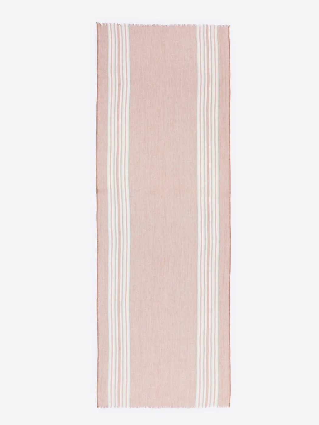 Chèche à rayures en coton lin