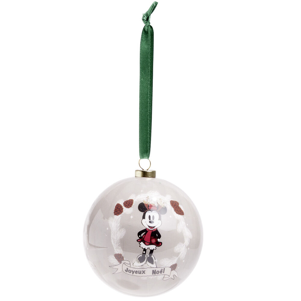 Boule de No&euml;l Disney Mickey gris Ø7,5cm