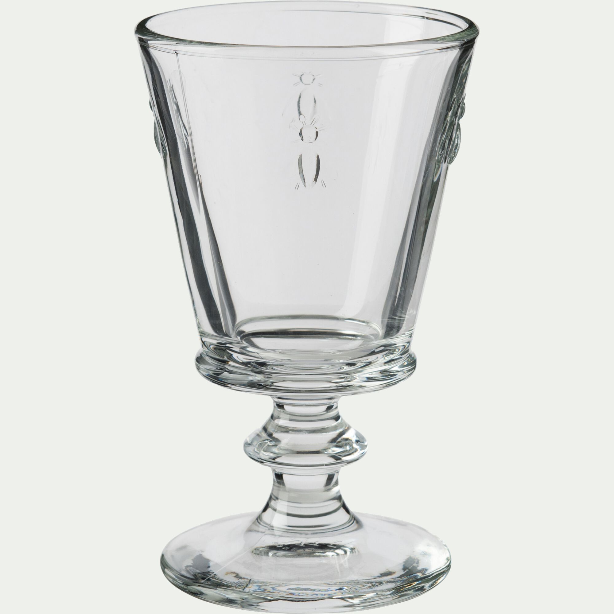 ABEILLE - Verre à vin en verre pressé 24cl - transparent