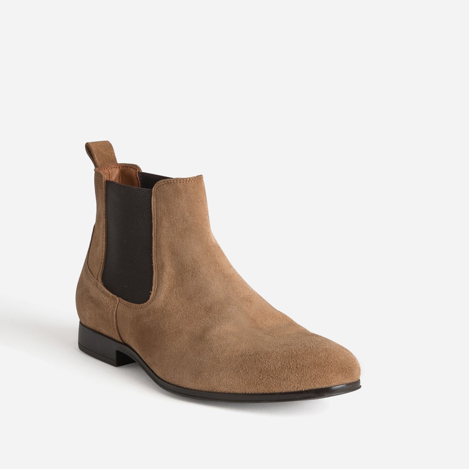 Chelsea boots cognac cuir velours