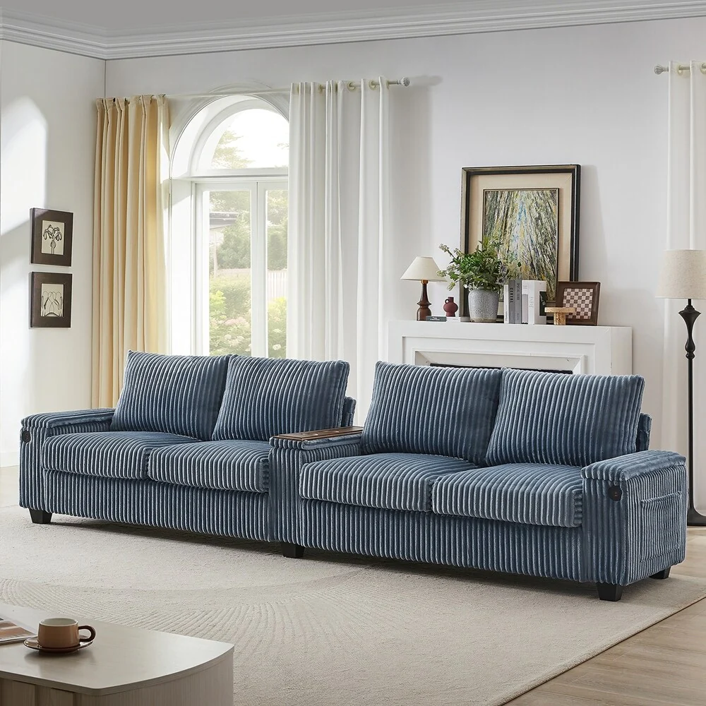 4-seater Corduroy Sofa Couch