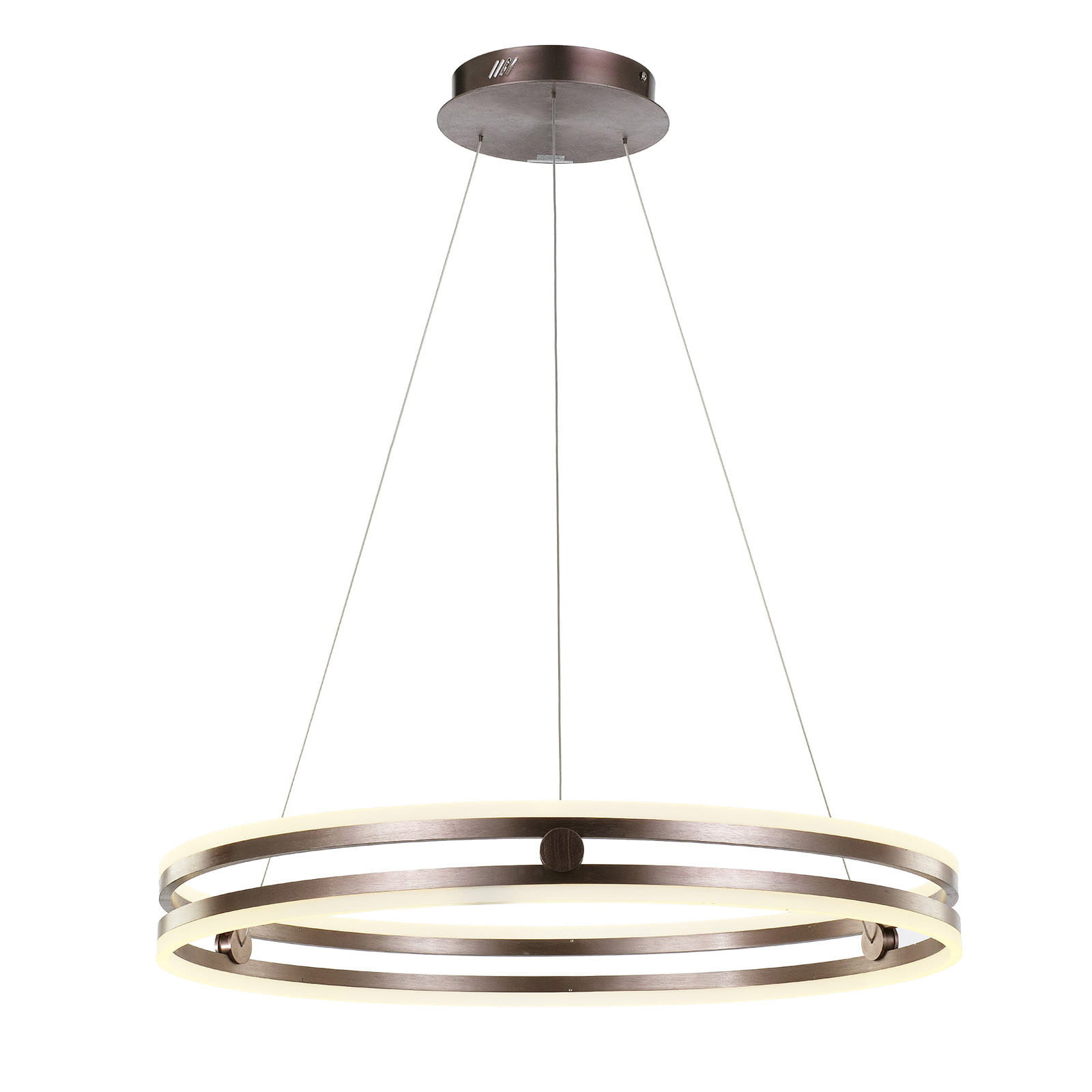 Lampa wisząca Lonia kawowo-biała LED 1x80W Ciepła biel 3150lm Italux