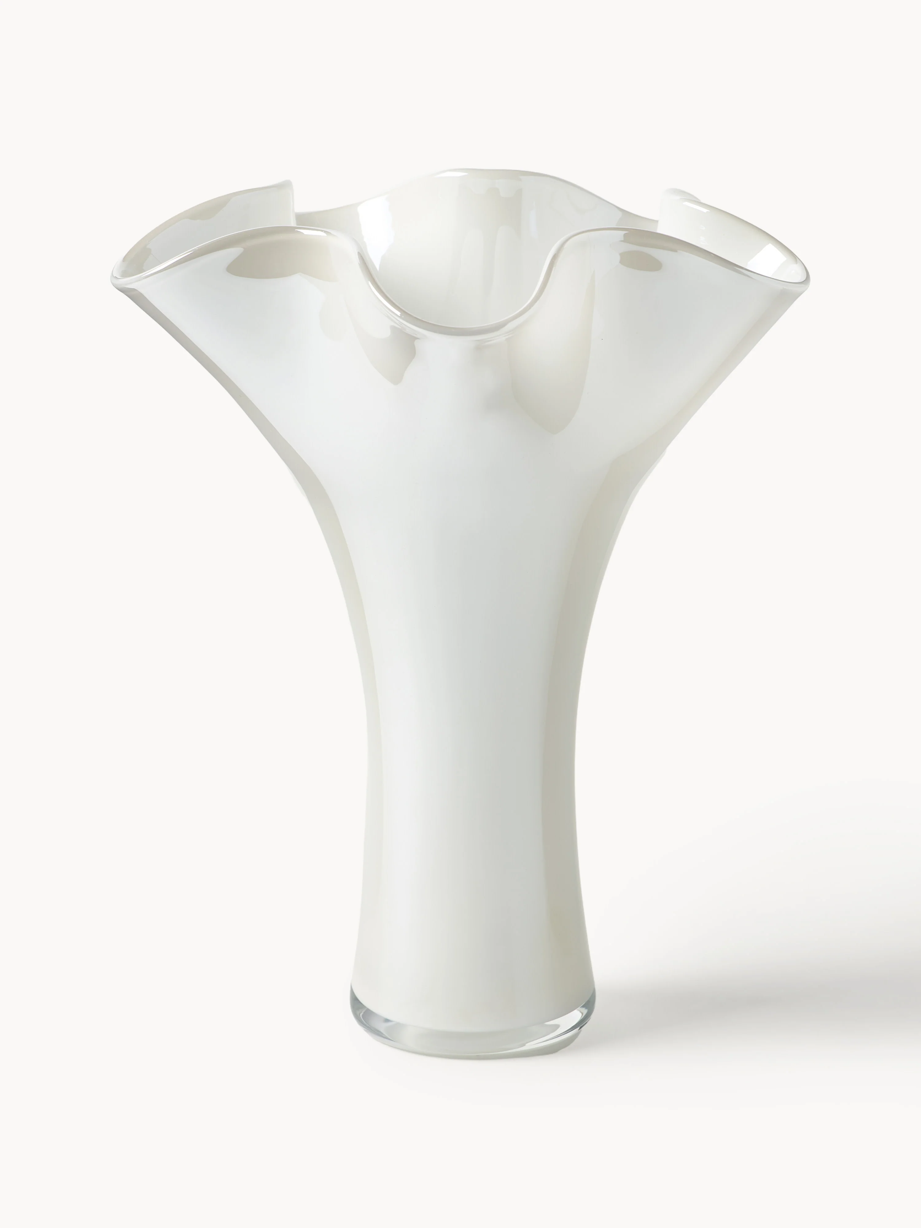 Handgefertigte Glas-Vase Ona, H 30 cm