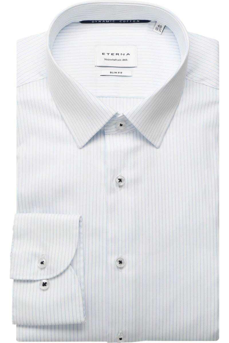 ETERNA Slim Fit Hemd weiss, Gestreift