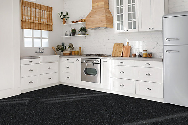 Carreaux vinyle Tulup 30x30 cm Sol noir classique 9 pcs