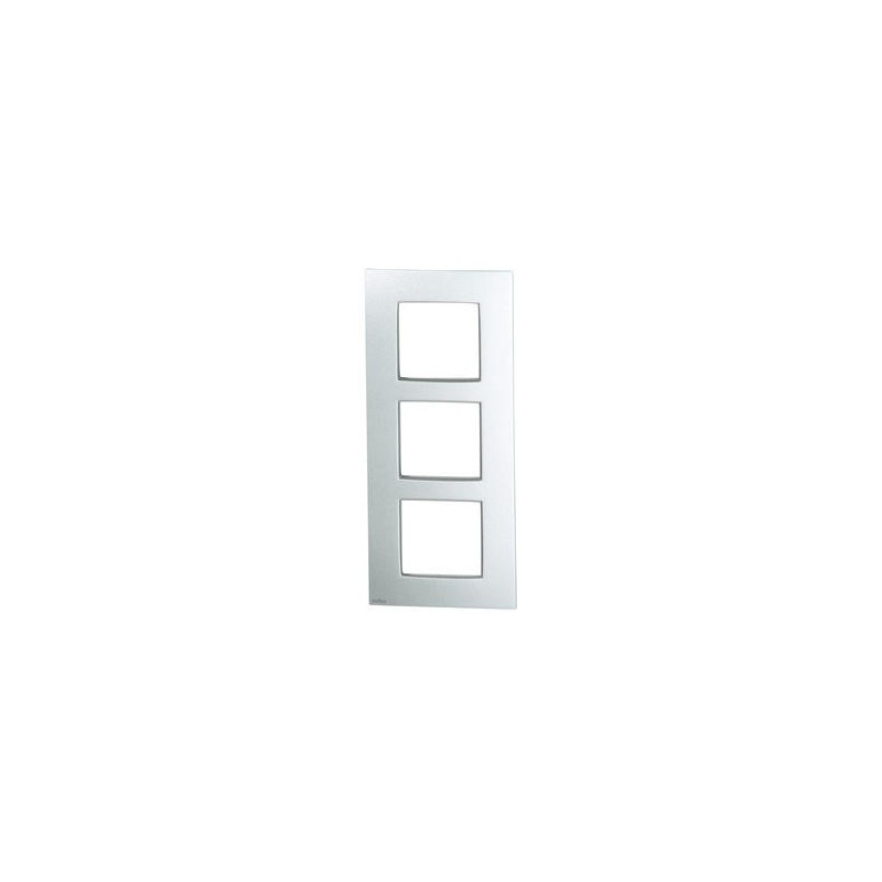Plaque de recouvrement Intense triple verticale gris clair NIKO