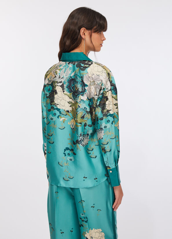 Camicia in twill stampato