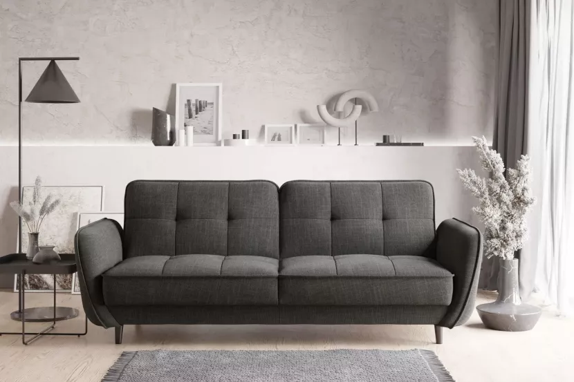 Sofa rozkładana z funkcją spania BELLIS ciemnoszara